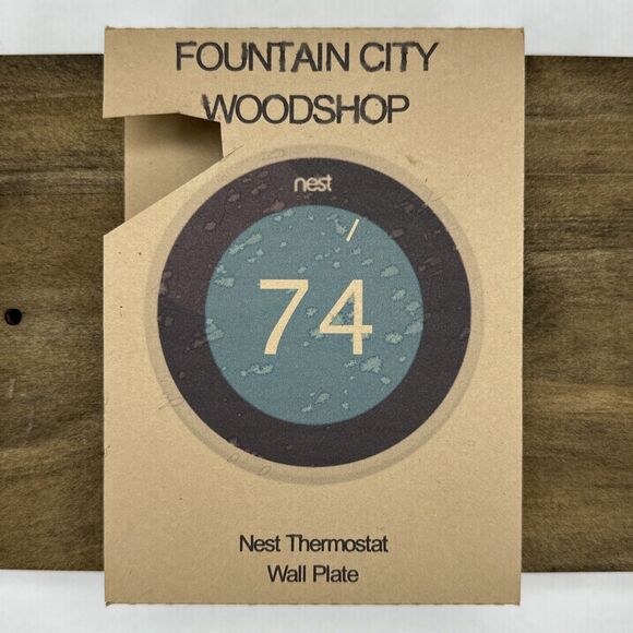 Nest Thermostat Wall Plate Home String Art Hand Made Wood & String Art Heart - Picture 6 of 7